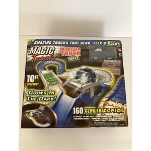 MAGIC TRACKS MONSTER TRUCK RALLY GLOW IN DARK RACE FLEX TRACK AS SEEN ON TV NEW